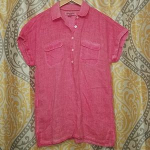 Tommy Bahama  Pink Linen Top